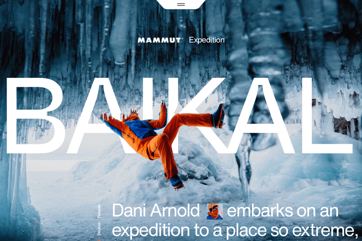 Mammut Experience website preview